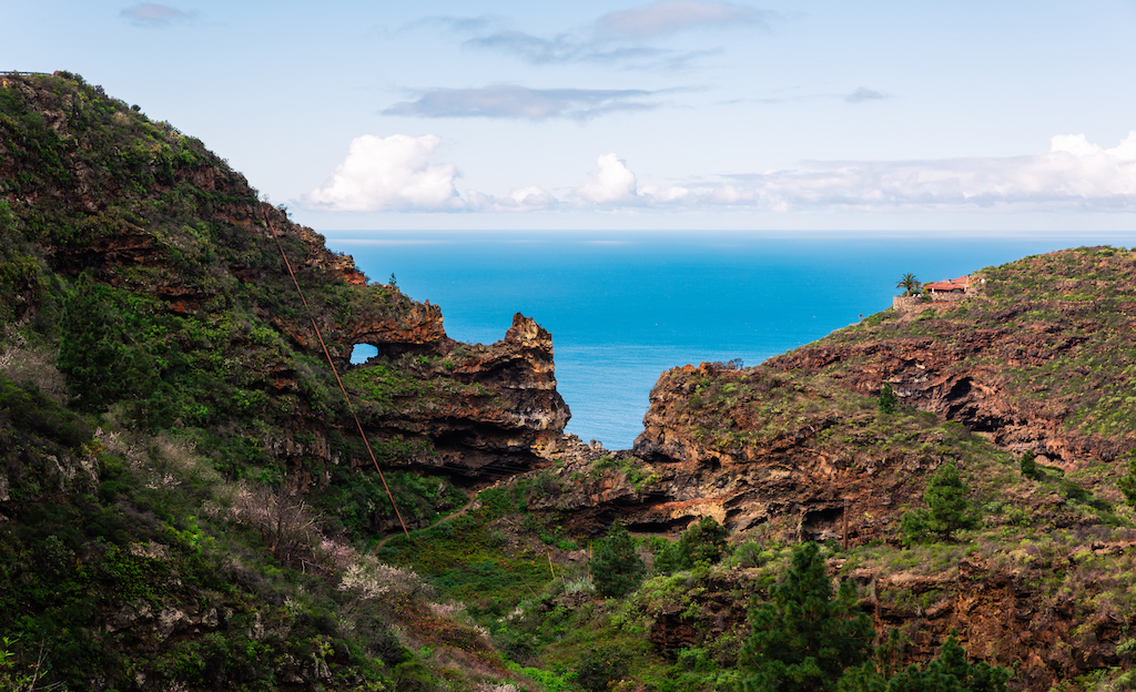 Barranco del Jurado beside the town of Tijarafe