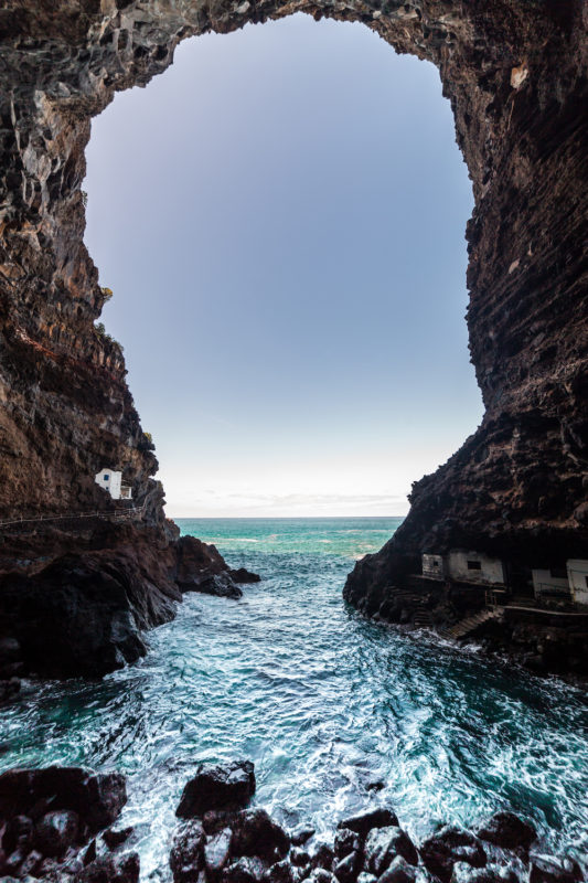 View of Porís de Candelaria from inside the cave