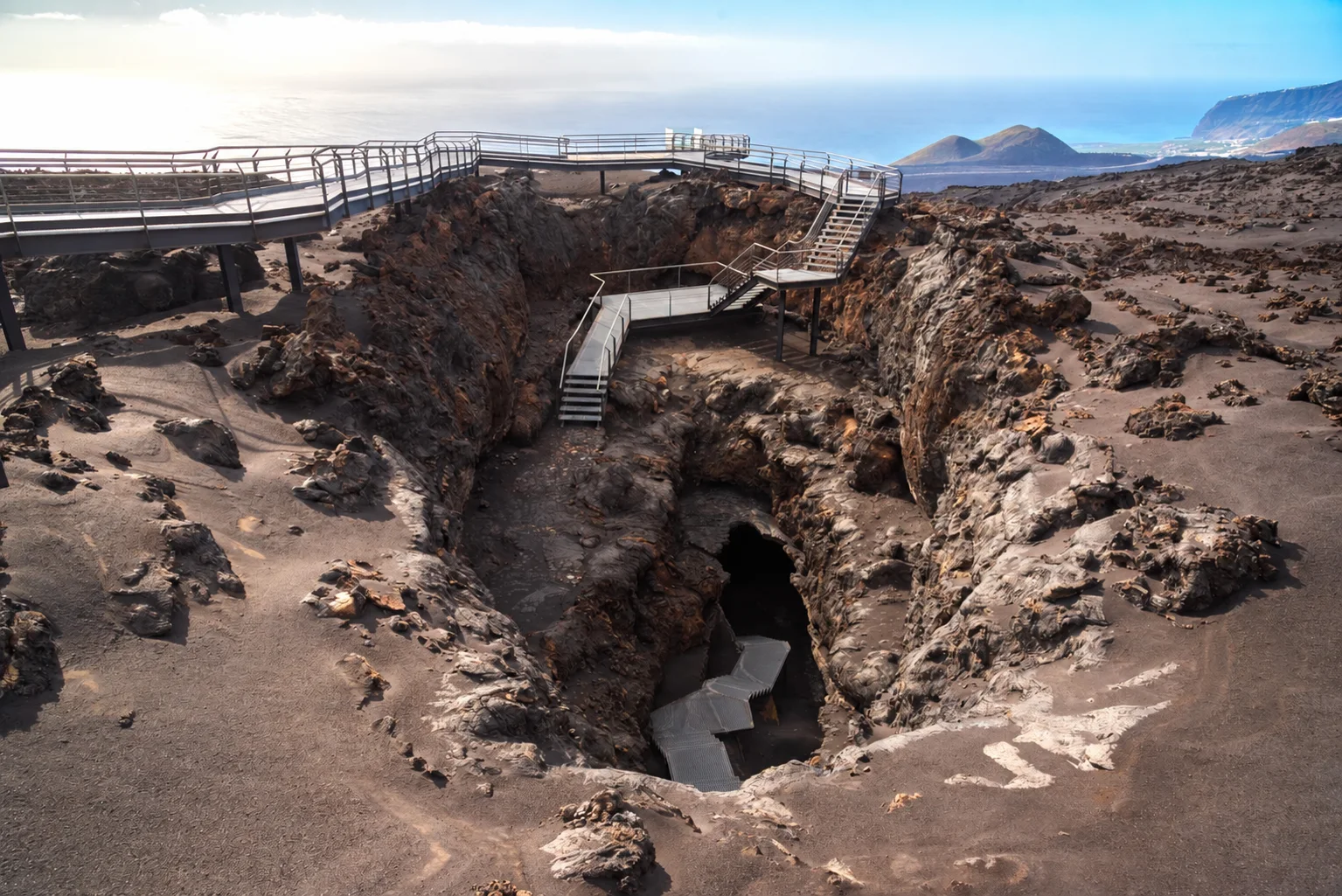 Cueva de las Palomas lava tube in La Palma near Casa Arash